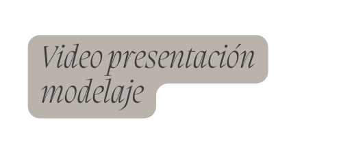 Video presentación modelaje